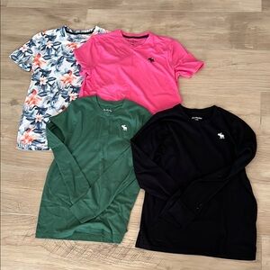 Abercrombie Kids T-Shirt/ long sleeve Bundle. Set of 4 tops. Size 15/16 kids